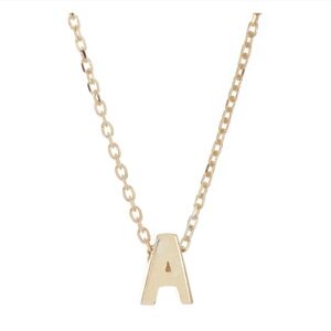 ADORNIA 14k Gold Plated Letter A Necklace